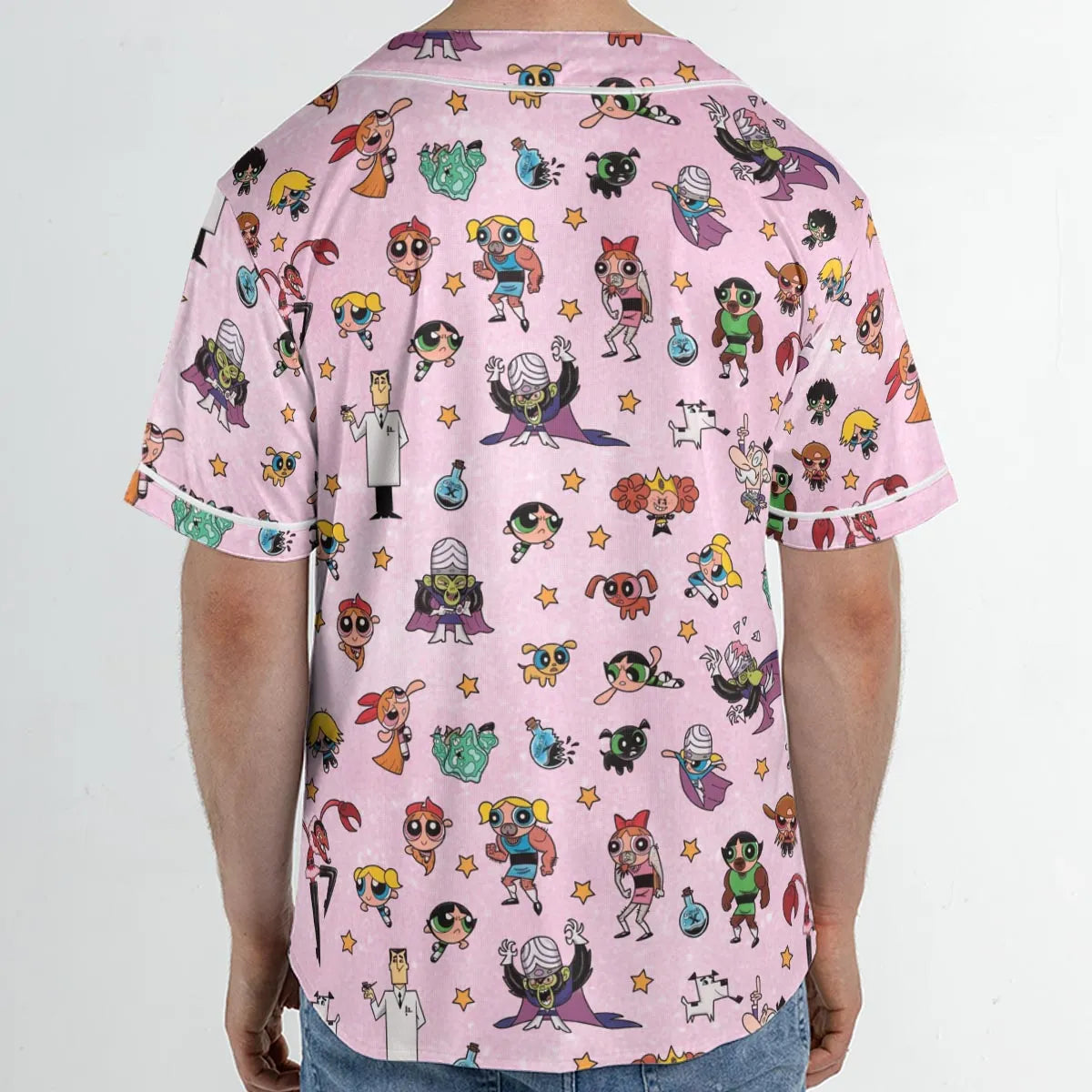 Power Puff Girls Characters Pattern Unisex Baseball Jersey