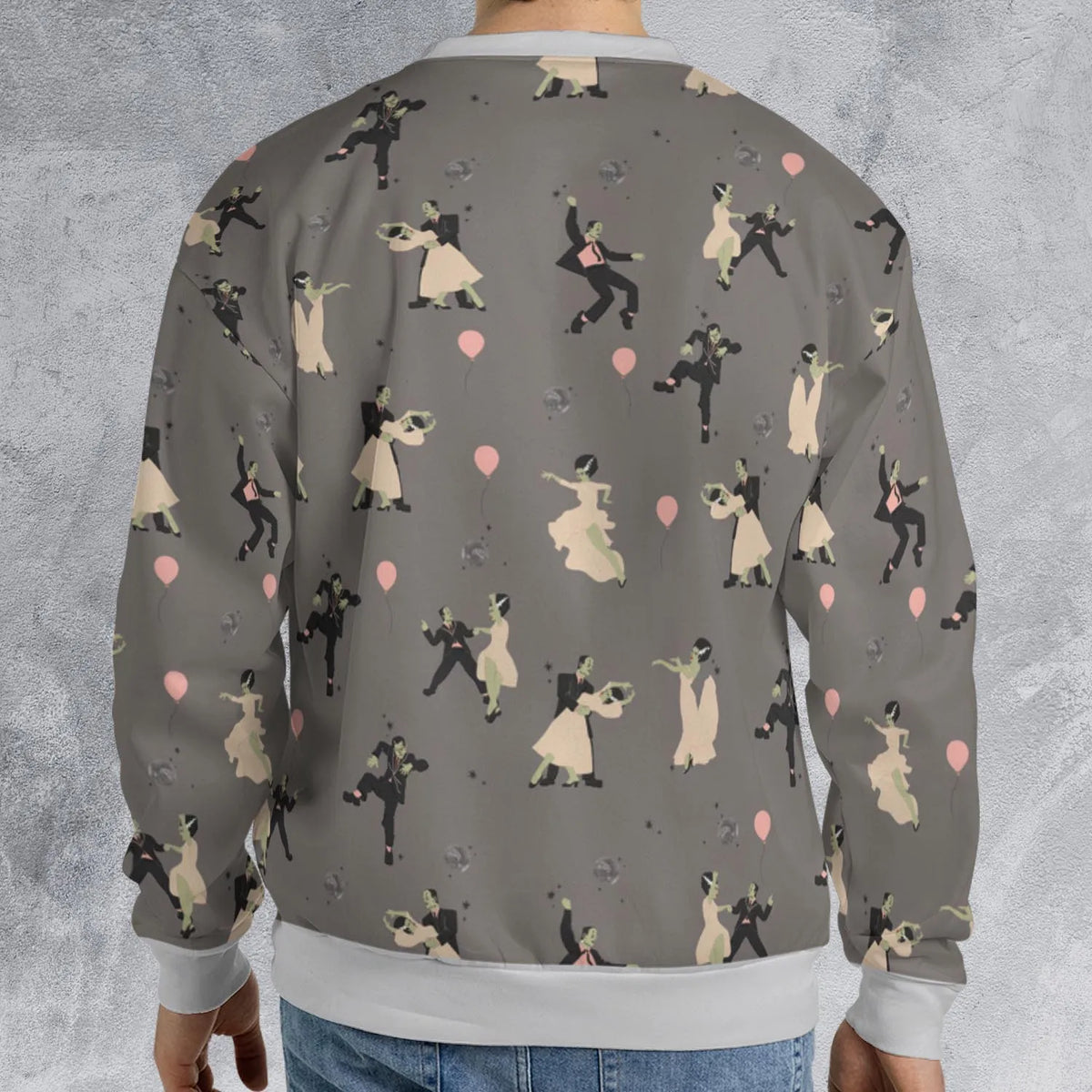Dirty Dancing Frankenstein and Bride of Frankenstein All-over Print Sweatshirt