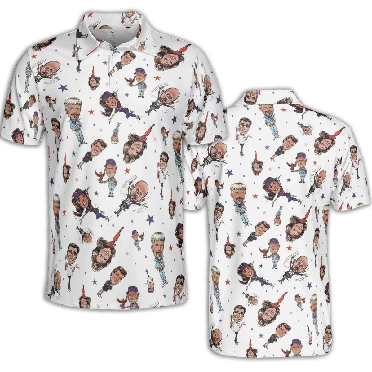 Red White Blaine Waiting For Guffman AOP Men/Women Polo Shirt