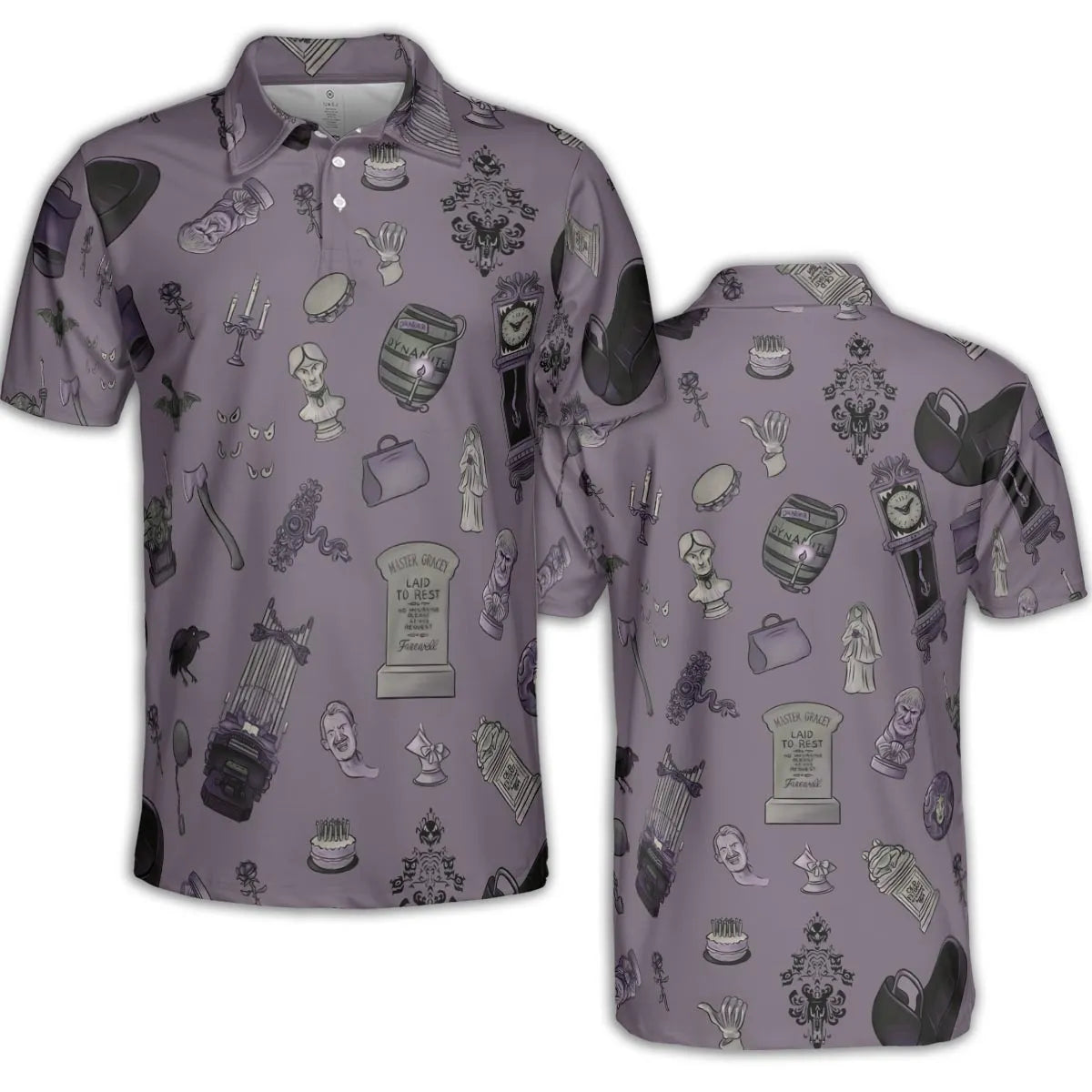 Welcome Foolish Mortals Haunted Mansion AOP Men/Women Polo Shirt