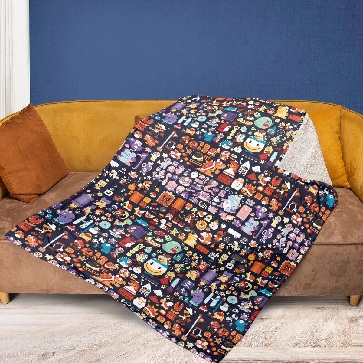 Mario Colors Super Mario Fleece Blanket