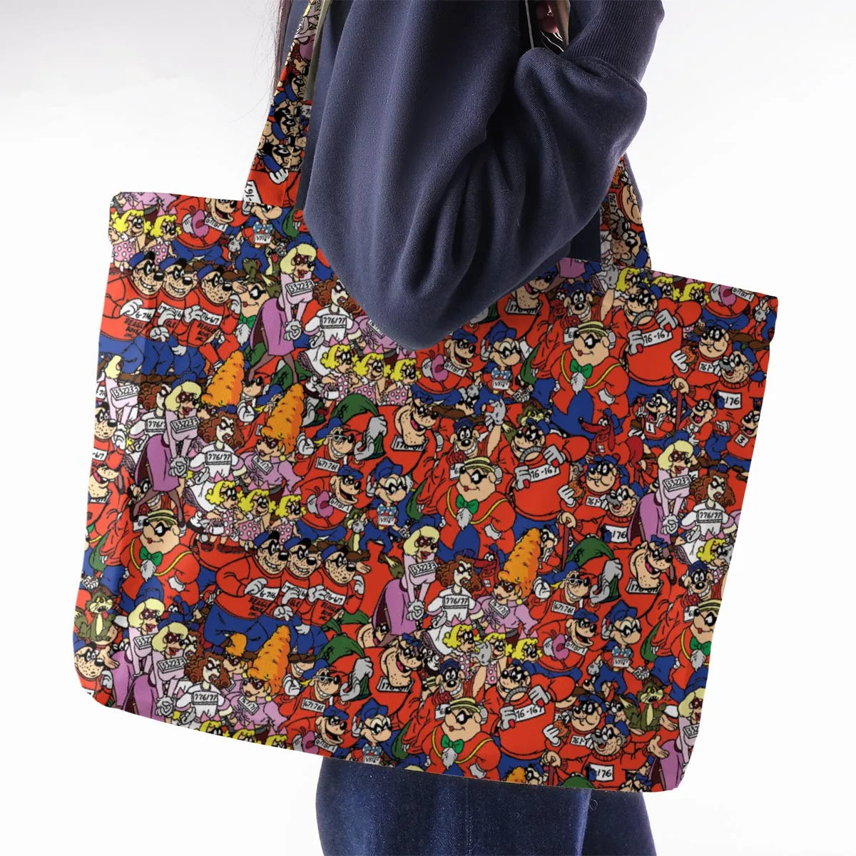 Beagle Boys Patterns Large Tote Bag