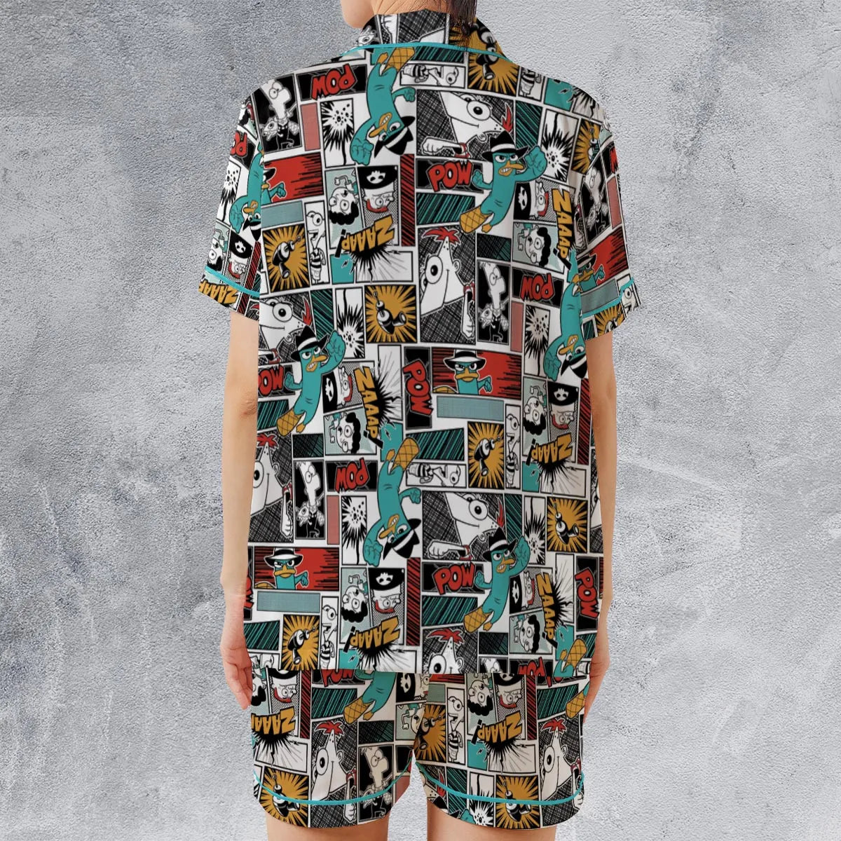 Zaaap! Phineas and Ferb Satin Short-Sleeve Pajamas Set