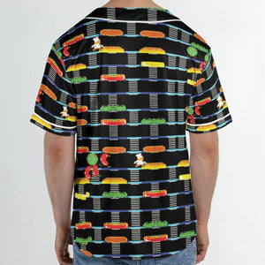 BurgerTime Arcade Game Unisex Baseball Jersey