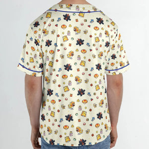 Super Mario Characters Pattern Unisex Baseball Jersey