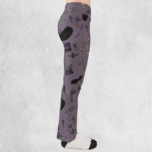 Welcome Foolish Mortals Haunted Mansion Flare Leggings