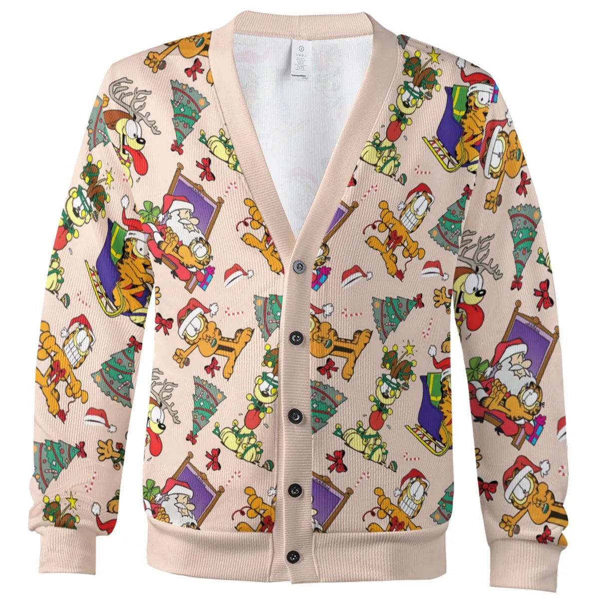 Garfield And Odie Christmas Sleigh Cardigan