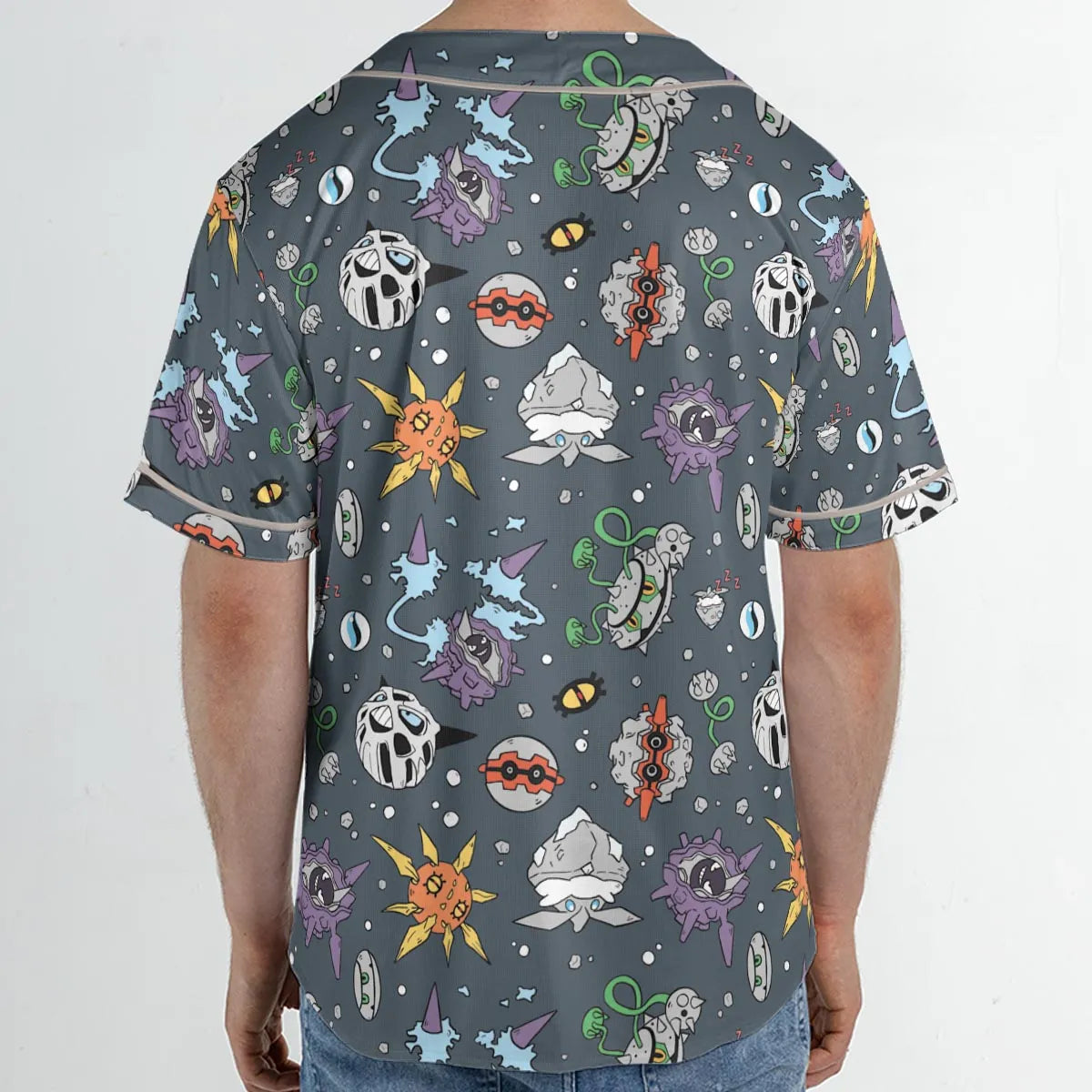 Rock Type Pokemon Unisex Baseball Jersey