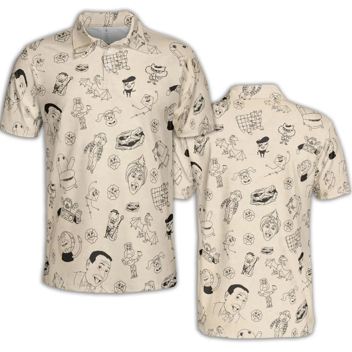 Pee-Wee's Playhouse Characters AOP Men/Women Polo Shirt