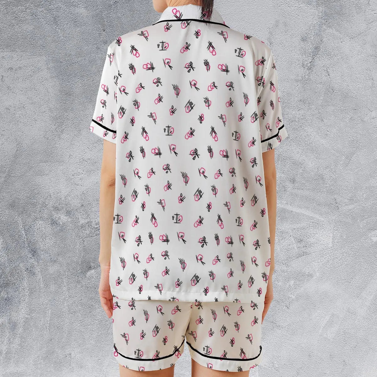 Ace Ventura Tutu Shirt Pop Culture Satin Short-Sleeve Pajamas Set