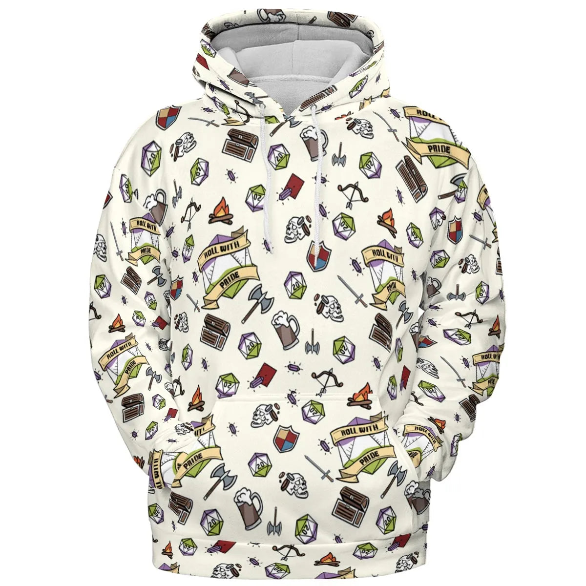 Roll With Pride DnD All-over Print Hoodie