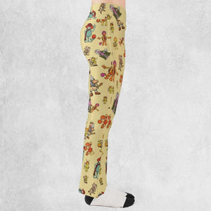 Fraggle Rock Characters Flare Leggings