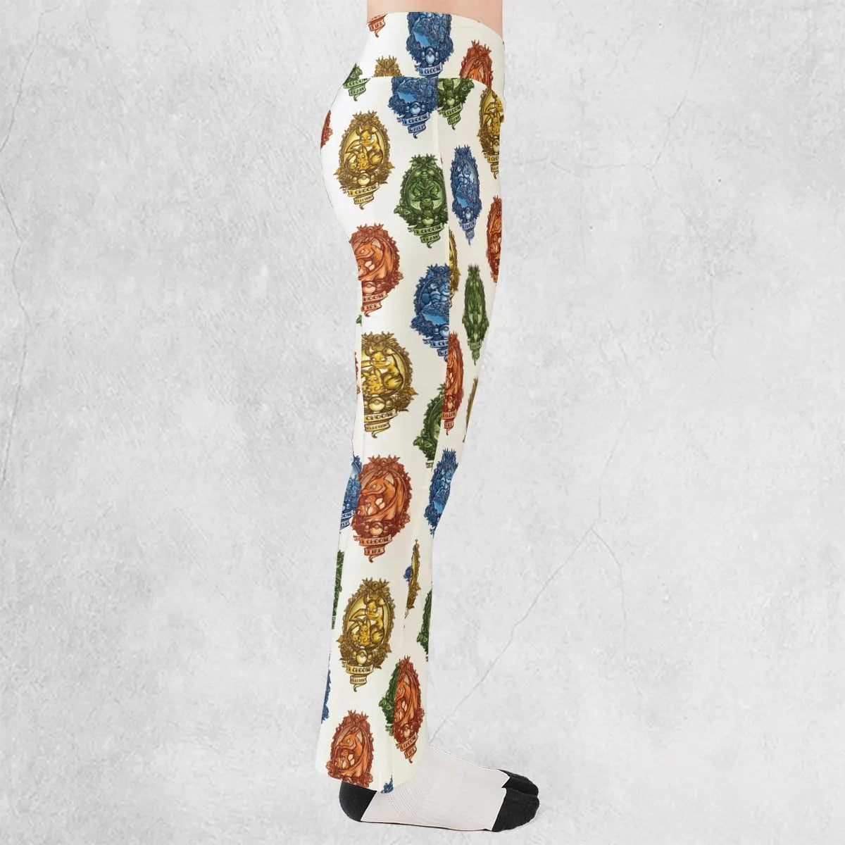 Water Grass Electric Fire I Choose Pattern Flare Leggings