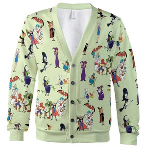 70s Witches Cartoon Characters Cardigan