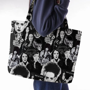 Horror Ladies Slay Collage Classic Horror Movies Large Tote Bag