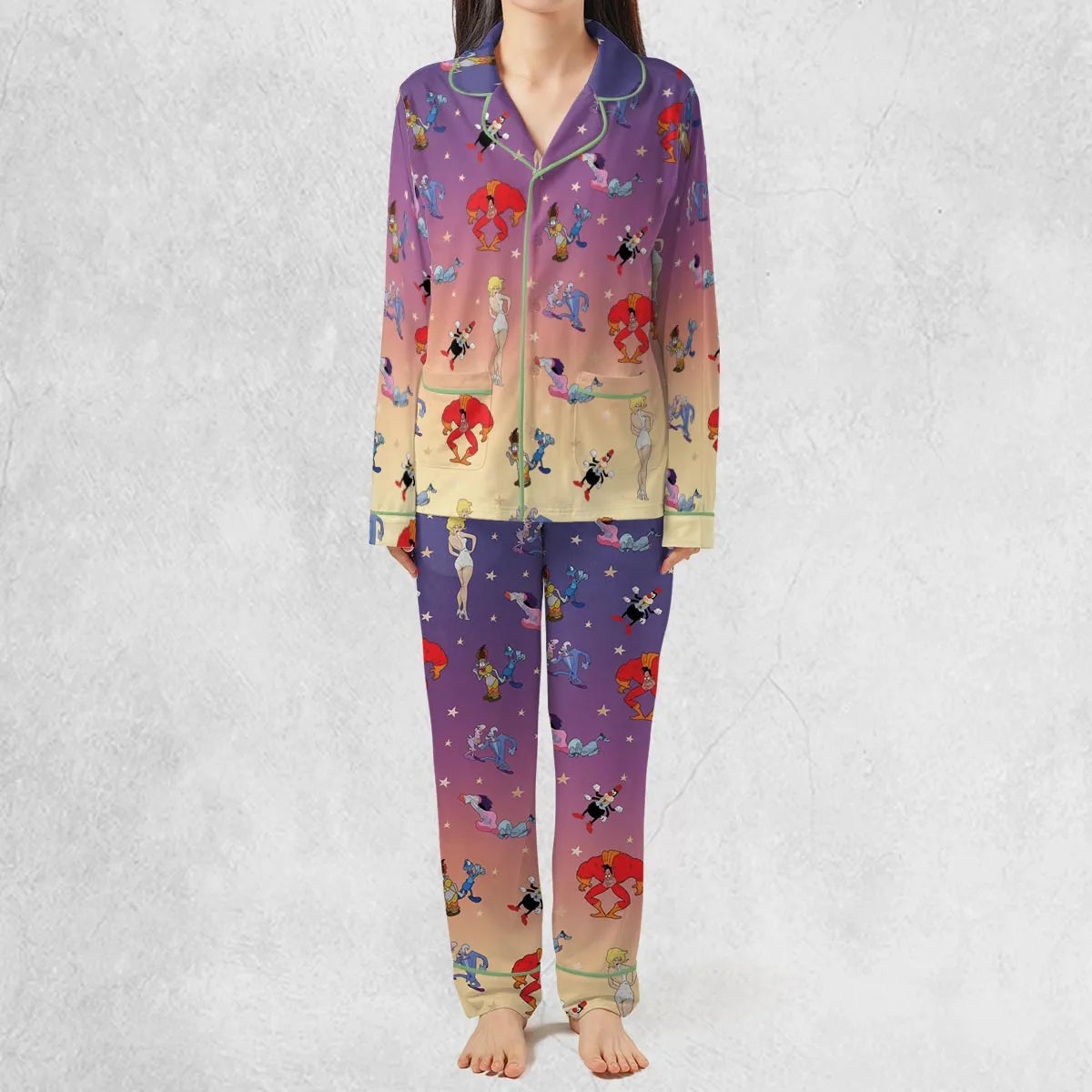 Cool World Cartoon Characters Pajamas Set
