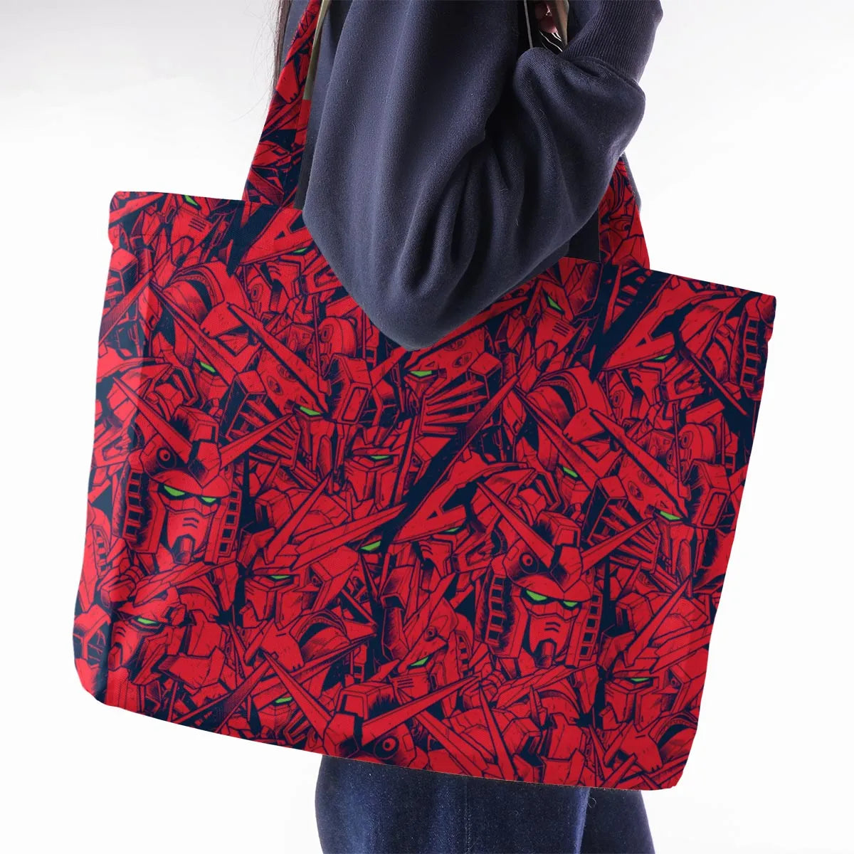 Gundam Camo Magenta Gundam Large Tote Bag