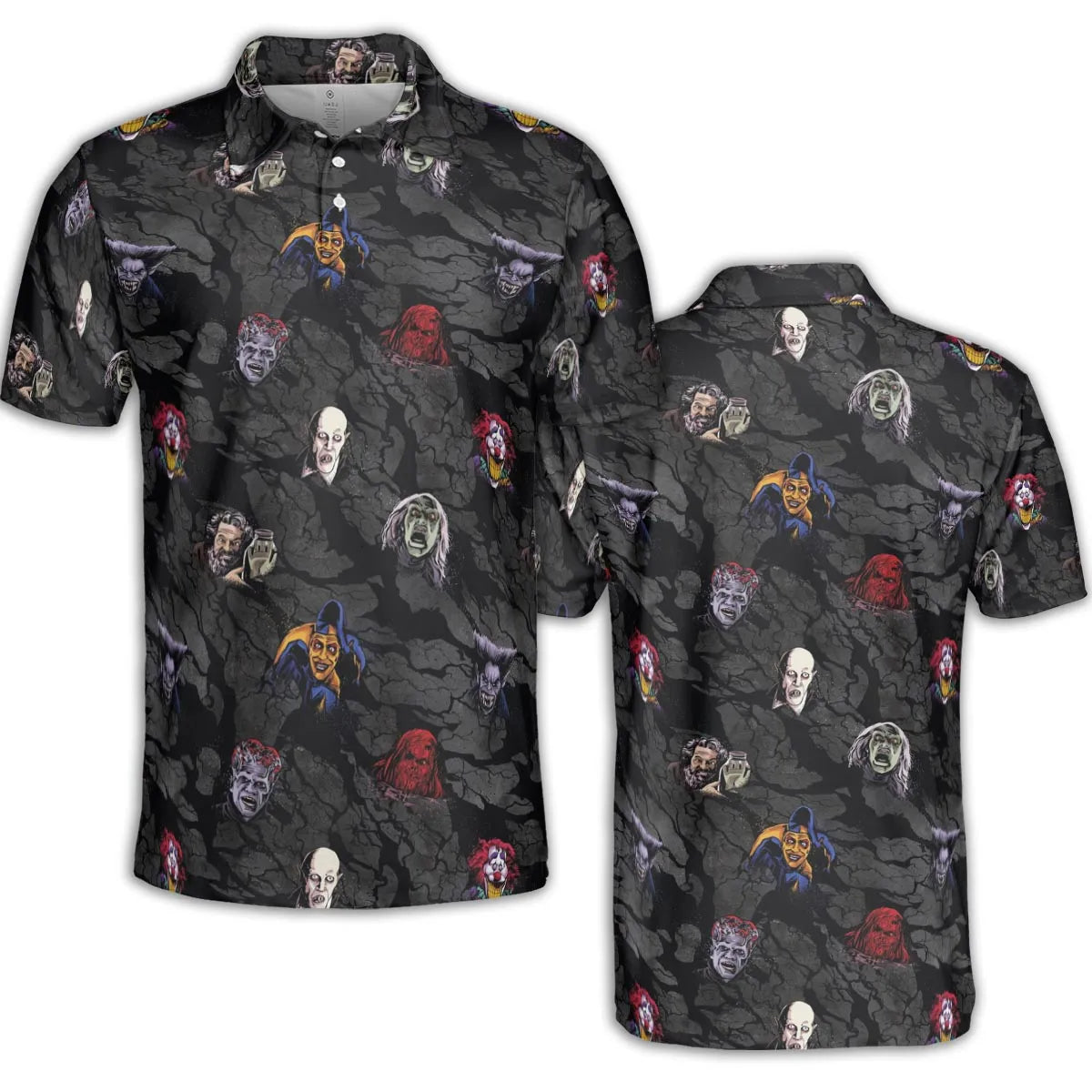Cult Movie Characters Ghastly Grinner Nosferatu AOP Men/Women Polo Shirt