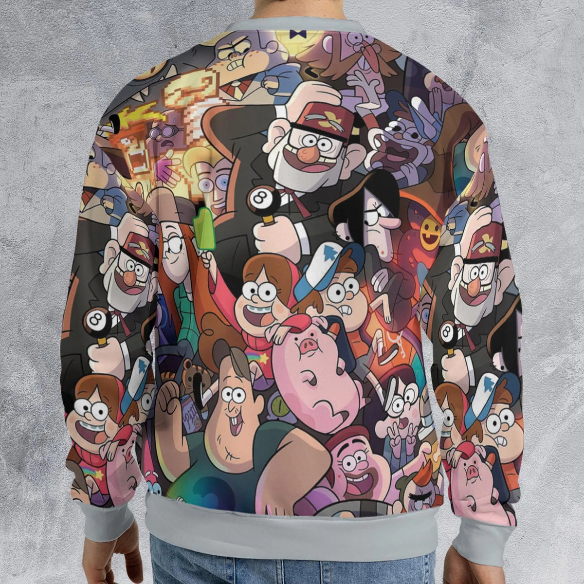 Gravity Falls Characters Pattern All-over Print Sweatshirt