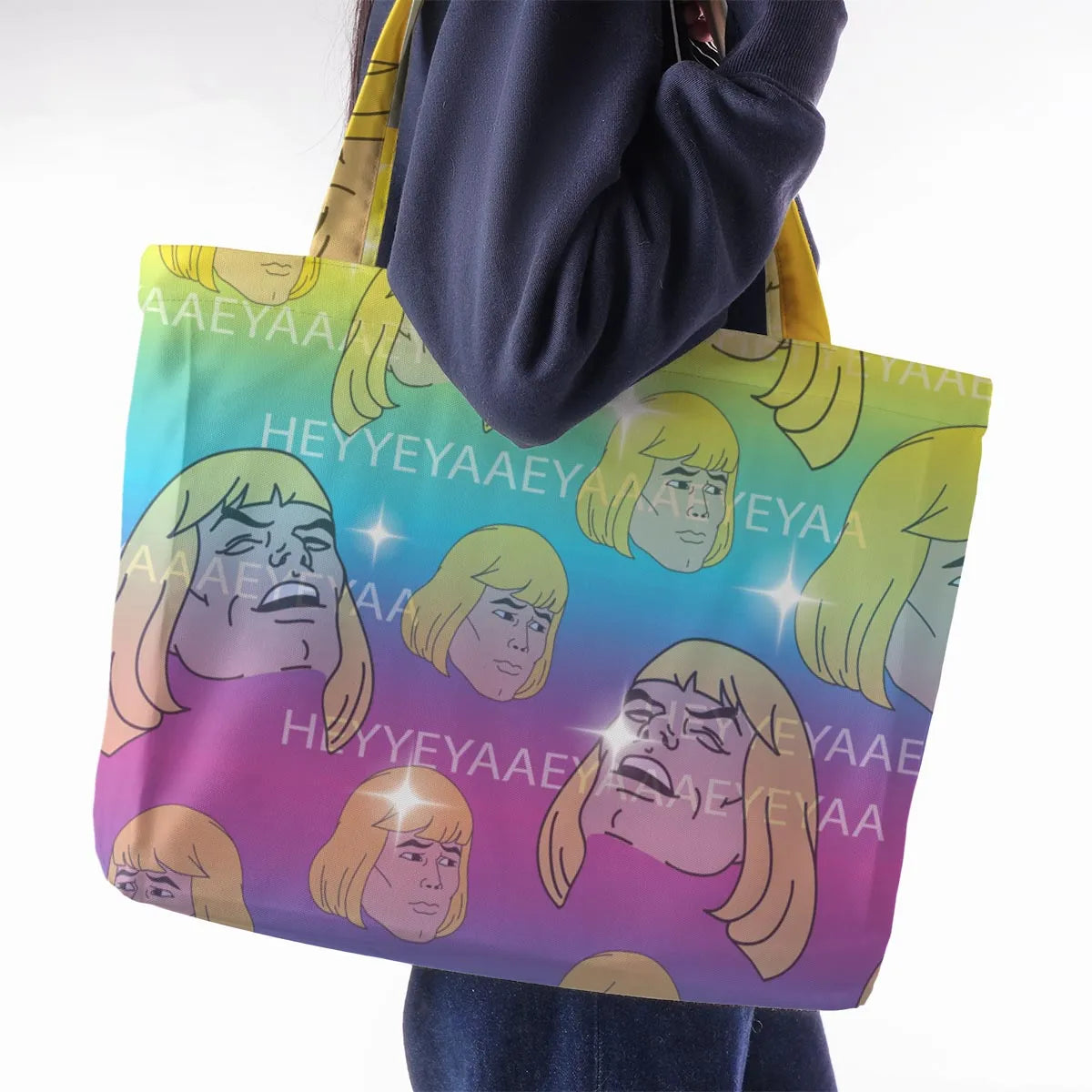 HEYYEYAA He-Man MOTU Large Tote Bag