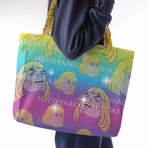 HEYYEYAA He-Man MOTU Large Tote Bag