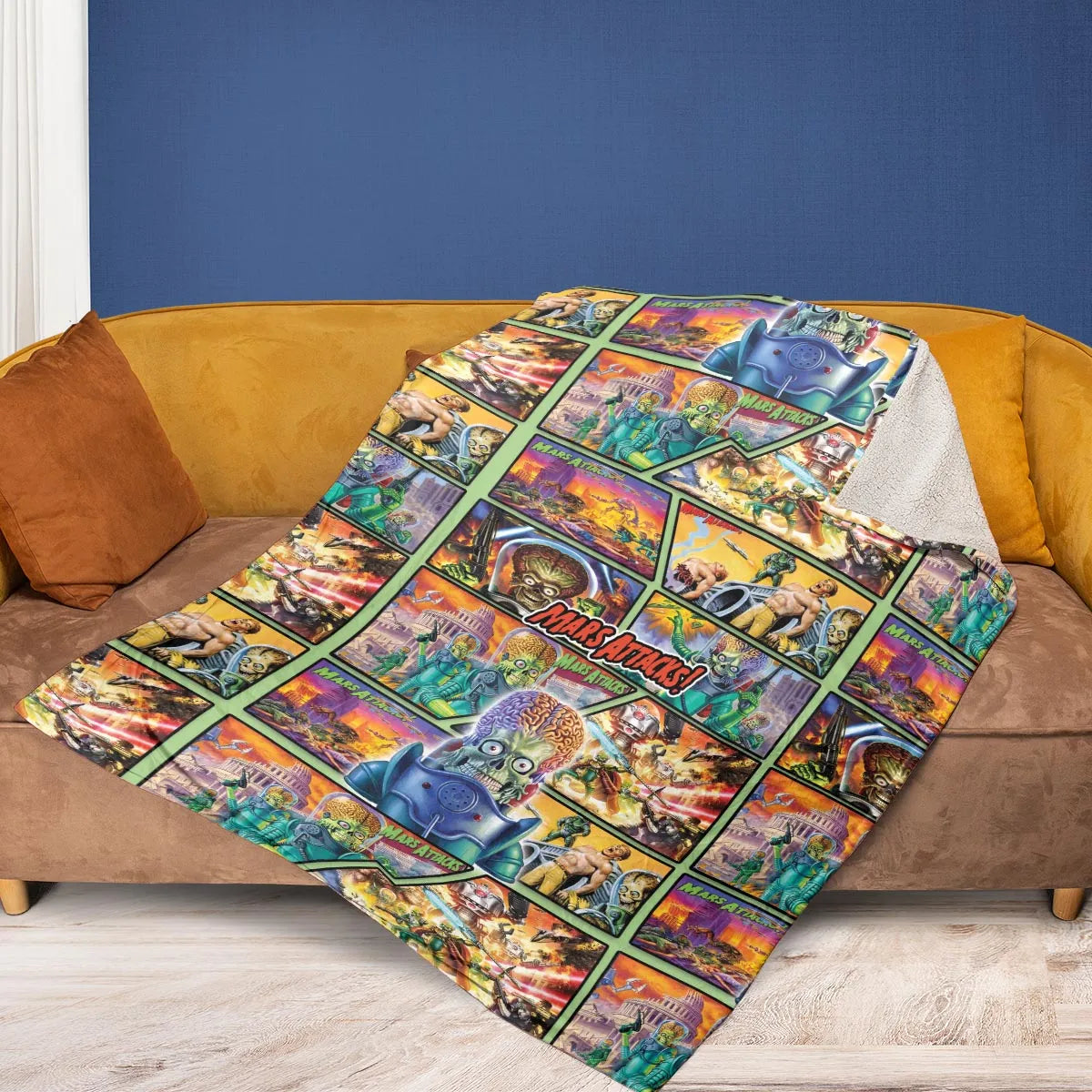 Ack! Ack! Ack! Mars Attacks Fleece Blanket