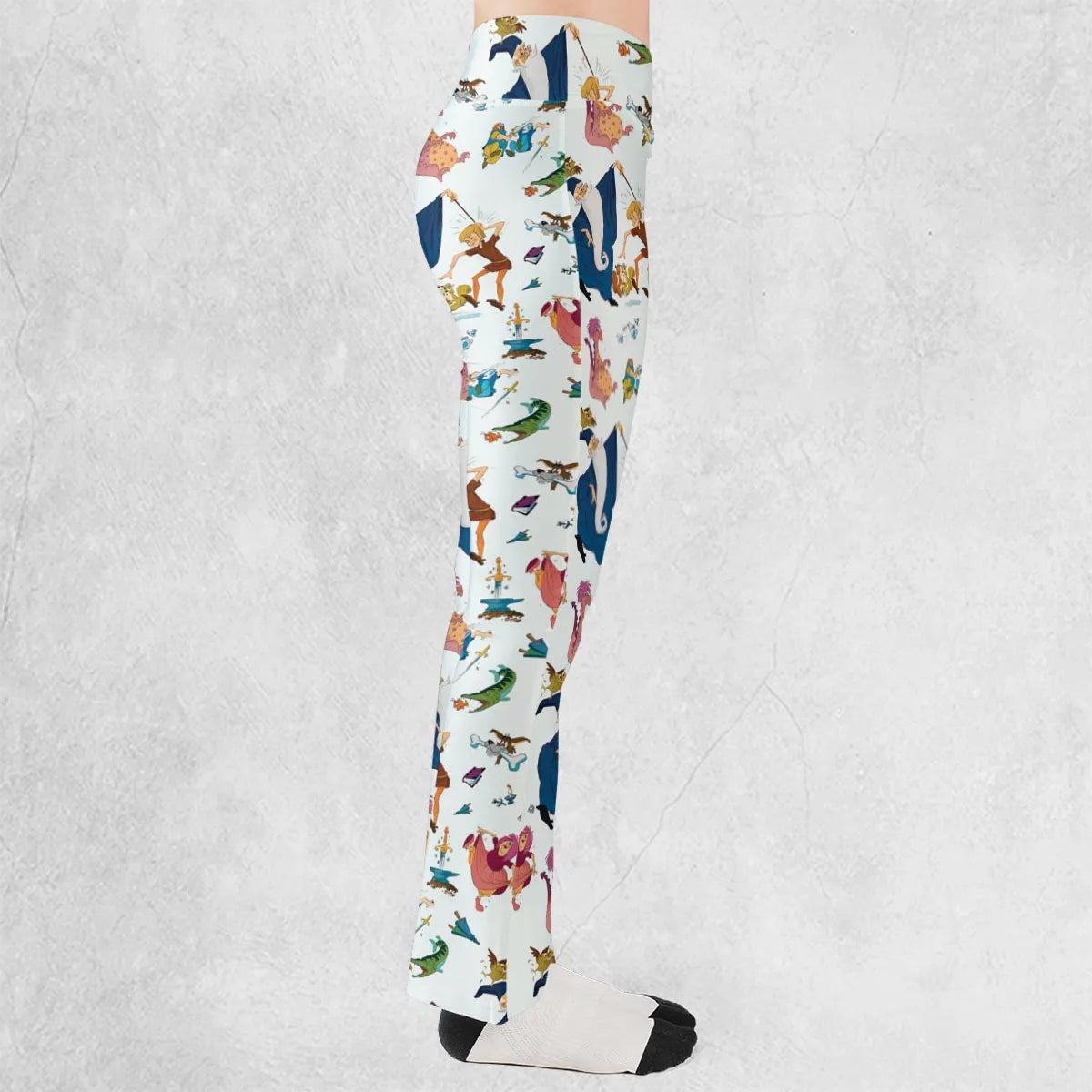 Sword in the Stone Pattern Flare Leggings