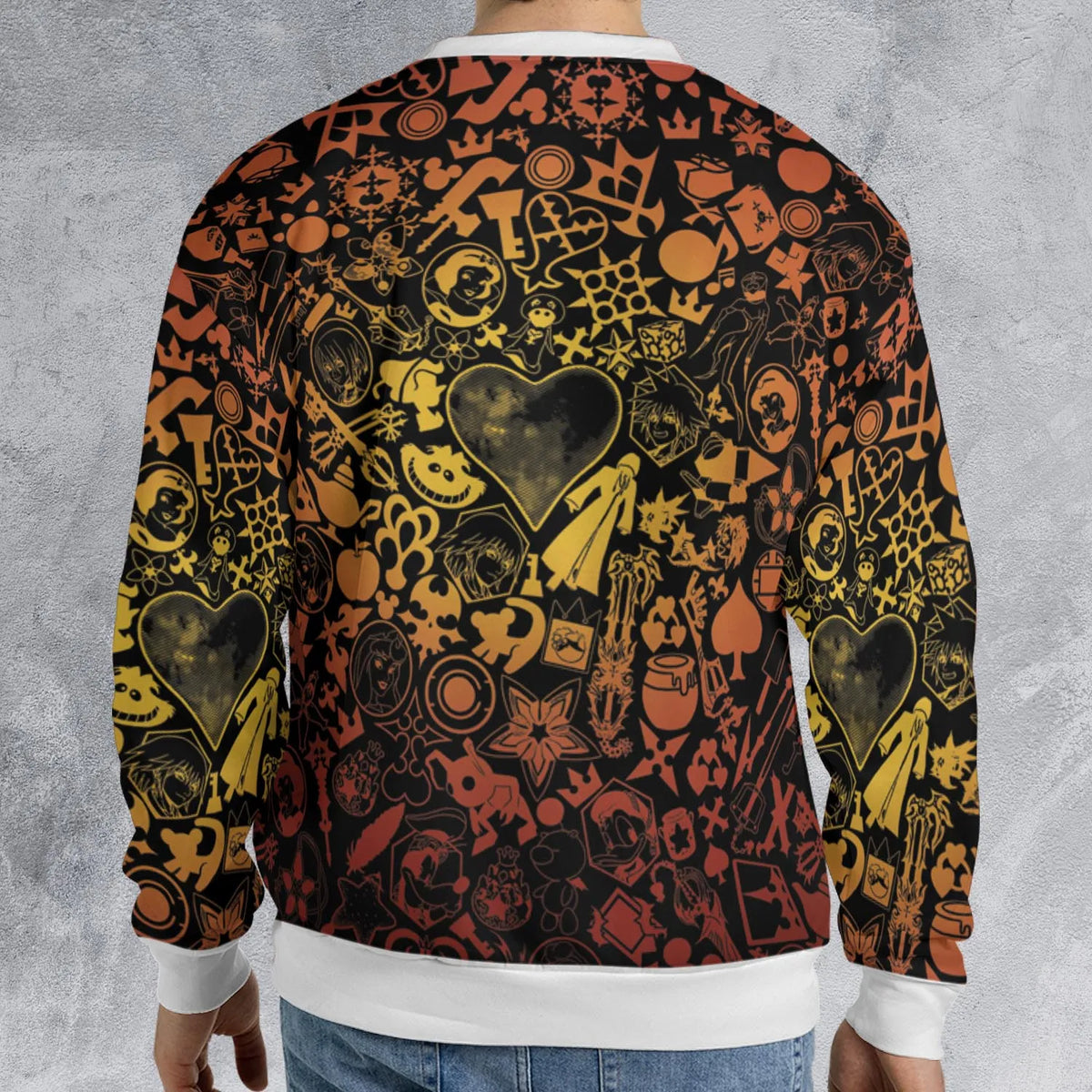 Red Key Heart Kingdom Hearts All-over Print Sweatshirt