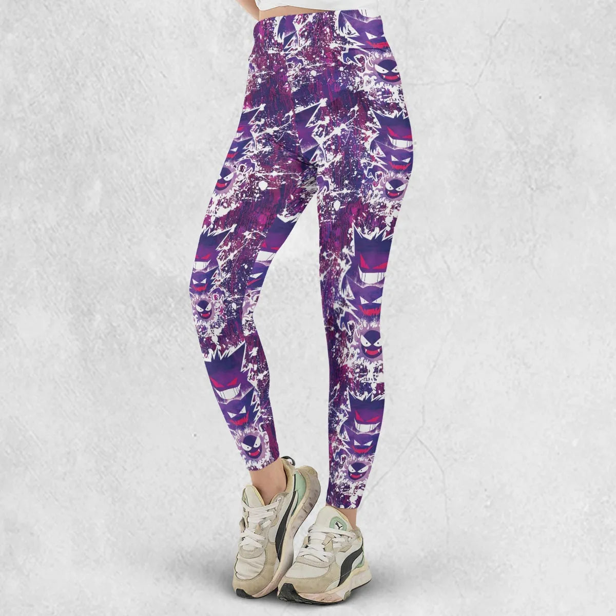 Ghostly Evolution Ghastly Haunter Gengar Pokemon Hawaiian Legging