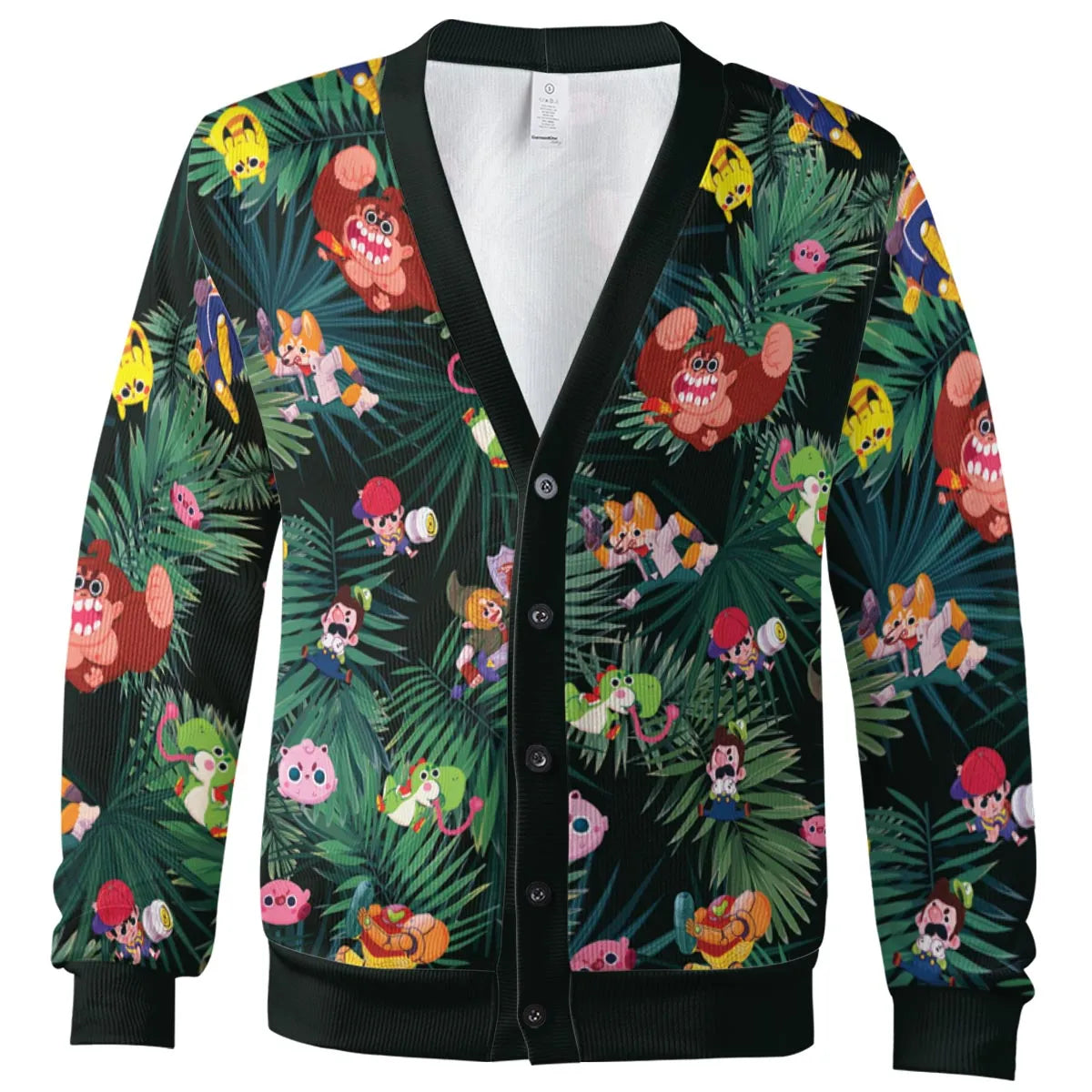 Video Game Characters Pattern Cardigan