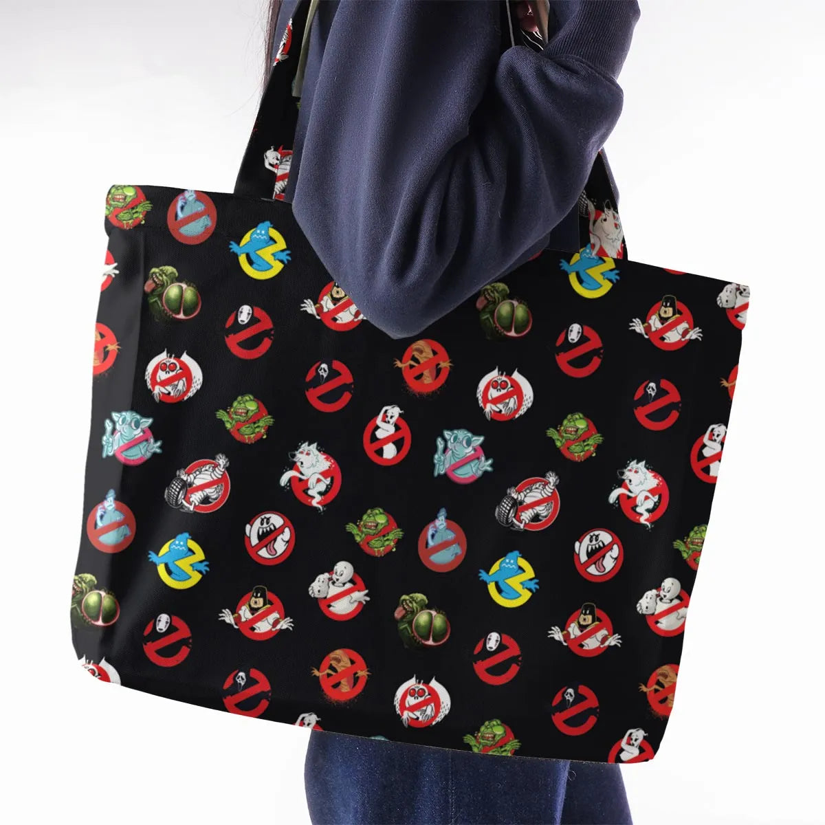 No Ghost Exists Ghostbusters Large Tote Bag