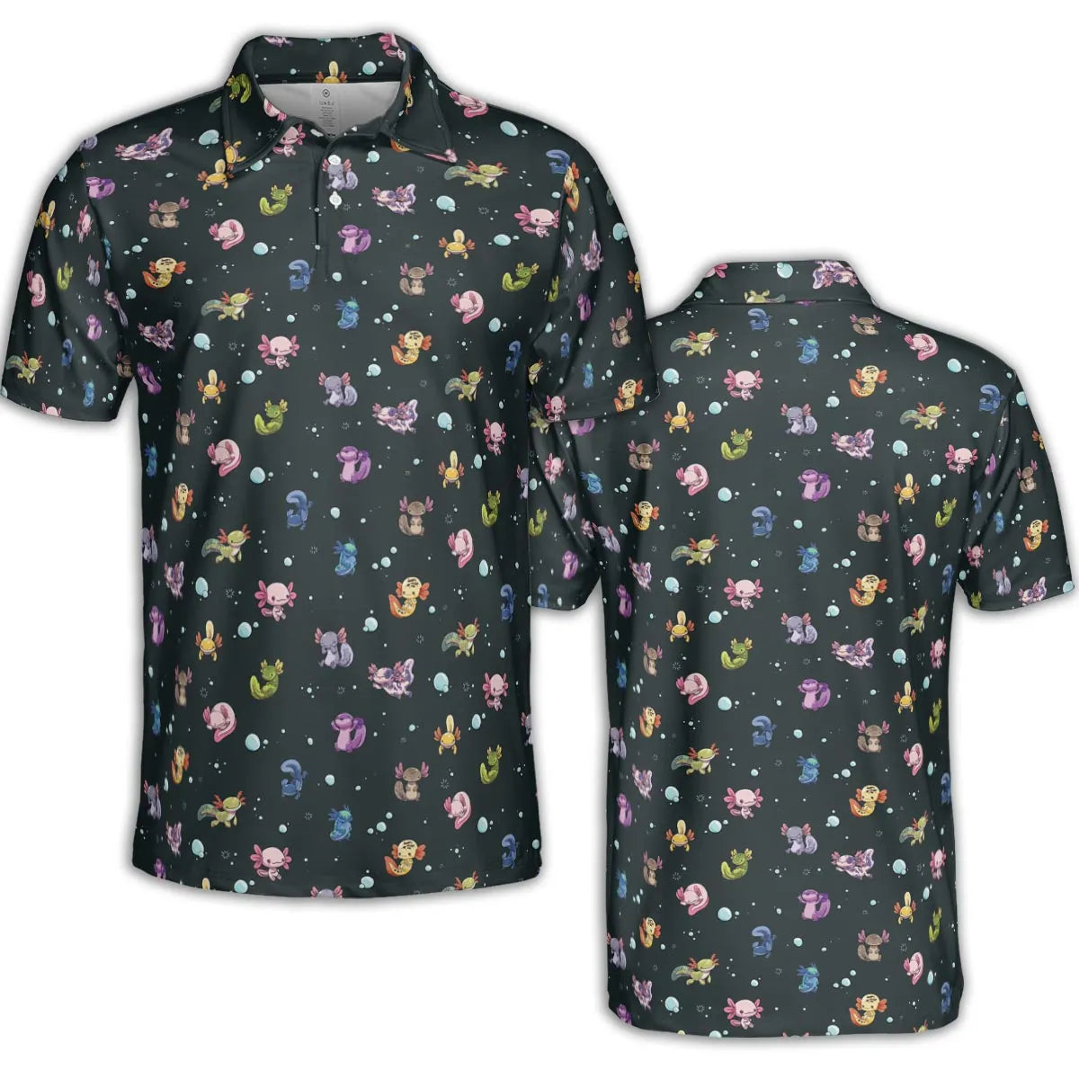 Axolotls Of The World Pattern AOP Men/Women Polo Shirt