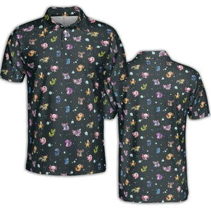 Axolotls Of The World Pattern AOP Men/Women Polo Shirt