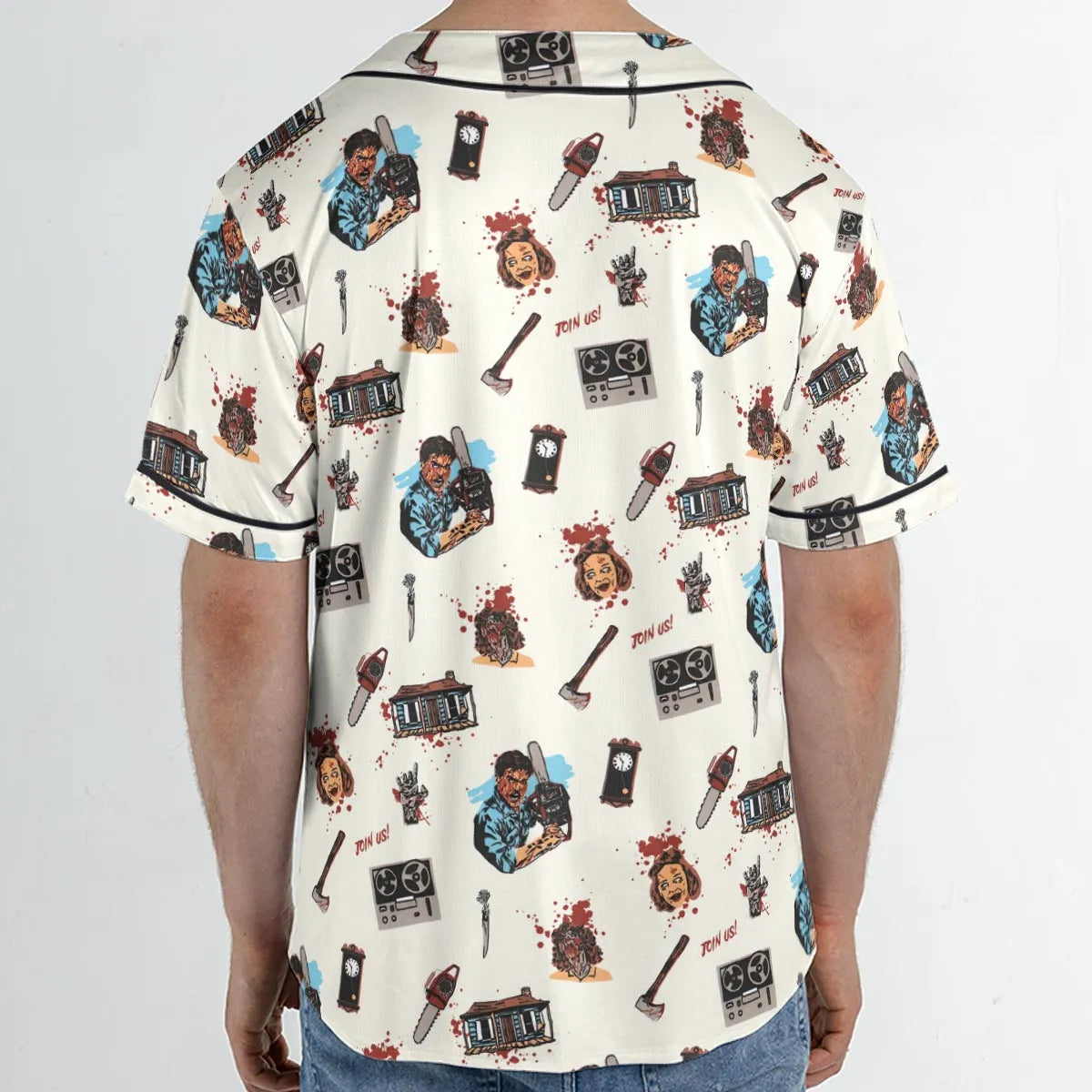 Supernatural Horror Evil Dead Halloween Unisex Baseball Jersey
