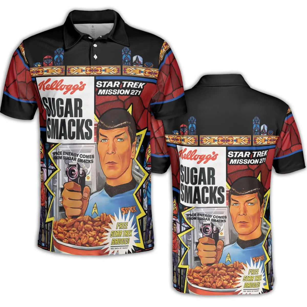 Sugar Smacks Star Trek AOP Men/Women Polo Shirt
