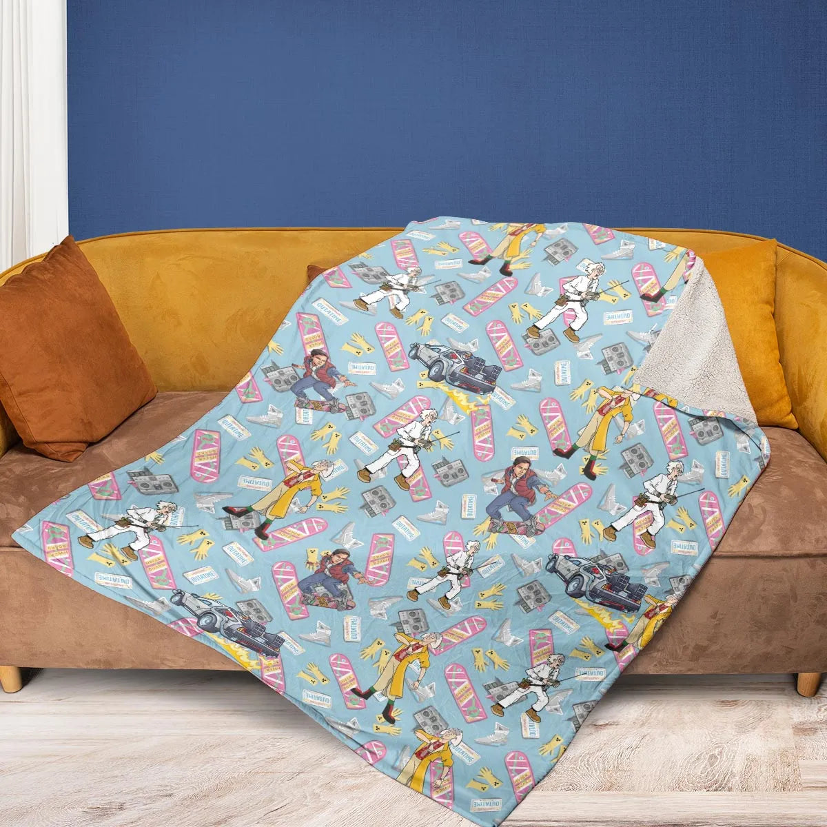 Marty McFly Dr. Emmett Brown Back To The Future Fleece Blanket