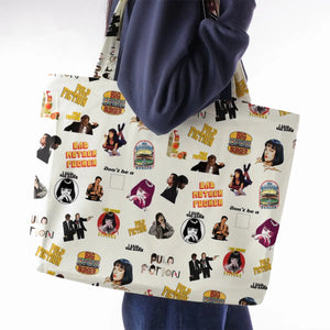 Pulp Fiction Pattern Large Tote Bag