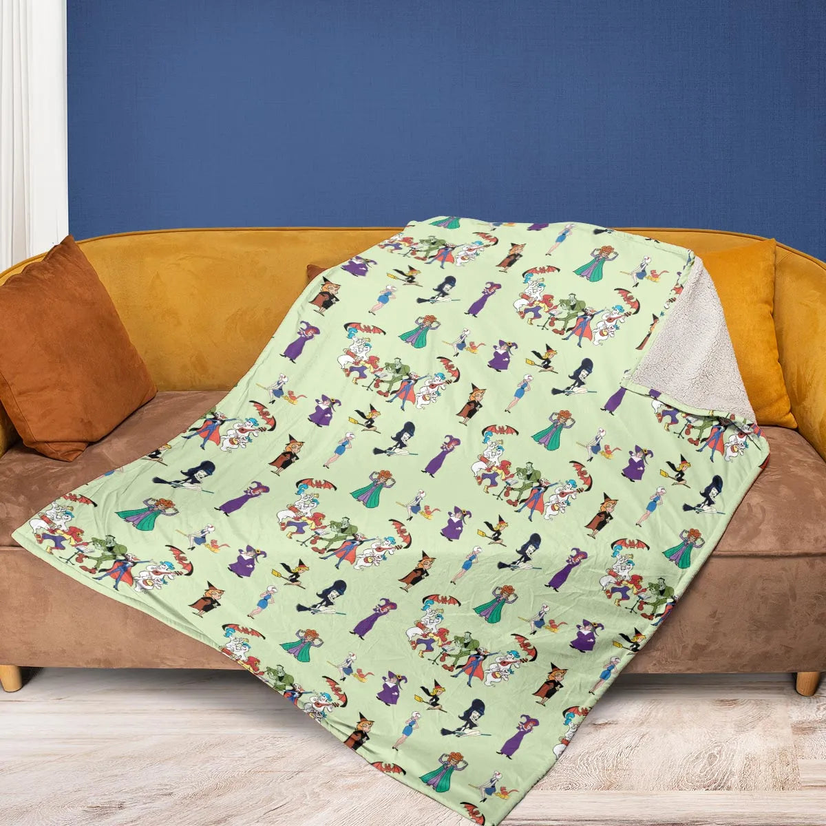 Witches Cartoon Characters Fleece Blanket