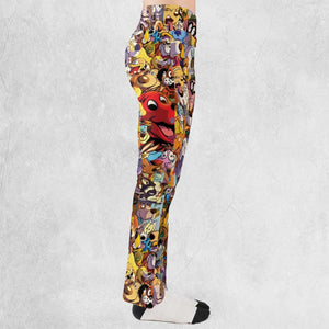 Dogs From Famous Cartoons Flare Leggings