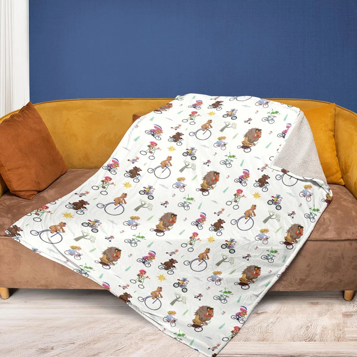 The Muppet Movie Bike Scene Fleece Blanket