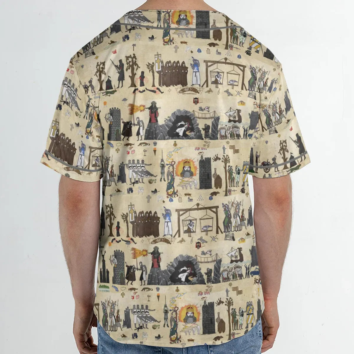 Bayeux Tapestry Monty Python Unisex Baseball Jersey