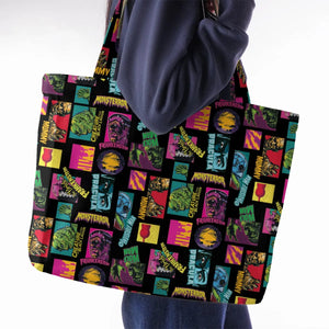 Monster Pop Movies Halloween Large Tote Bag
