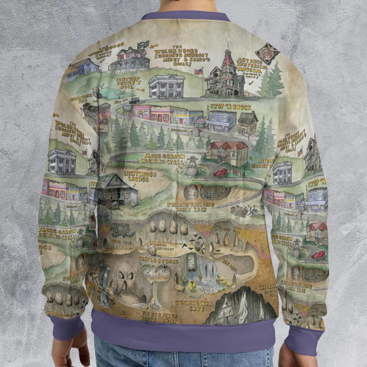The Goonies Adventure Map All-over Print Sweatshirt