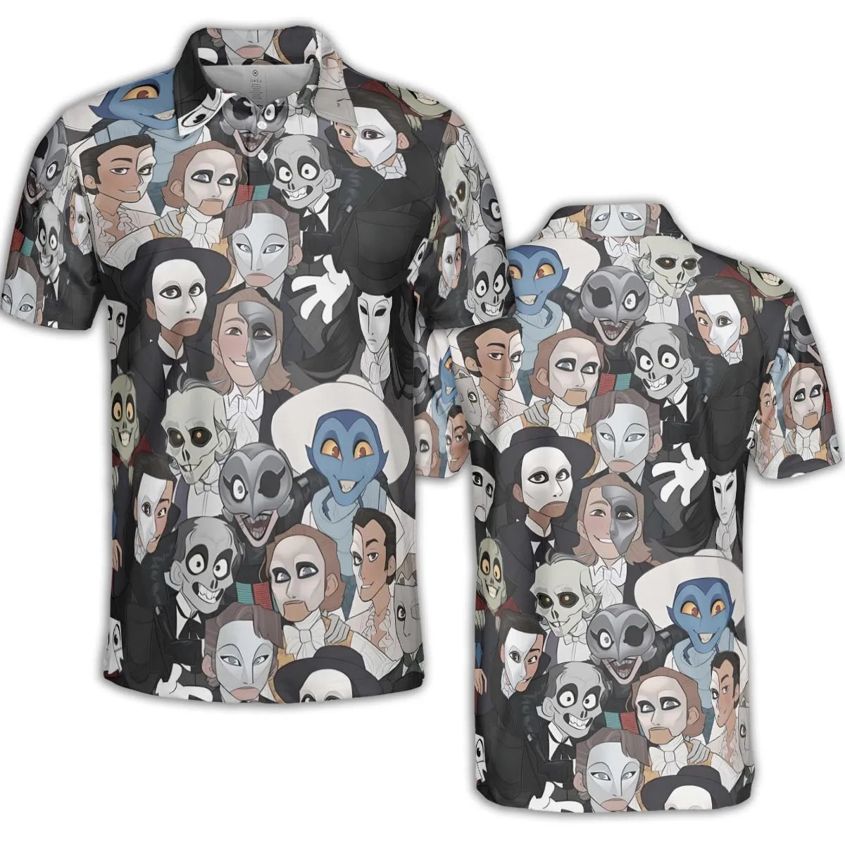 Faces The Phantom of Opera AOP Men/Women Polo Shirt
