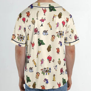 Wacky Races Characters Unisex Baseball Jersey