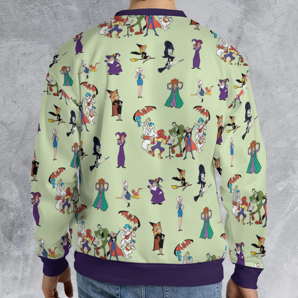 Witches Cartoon Characters All-over Print Sweatshirt