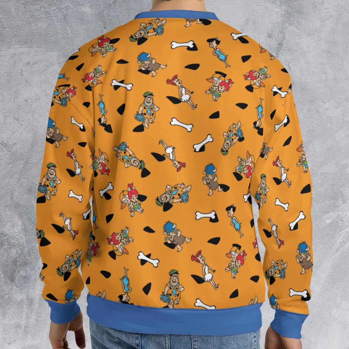 Stone Age The Flintstones Characters All-over Print Sweatshirt