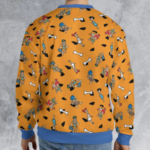 Stone Age The Flintstones Characters All-over Print Sweatshirt