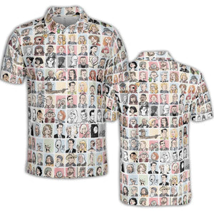 Many Faces of Twin Peaks AOP Men/Women Polo Shirt