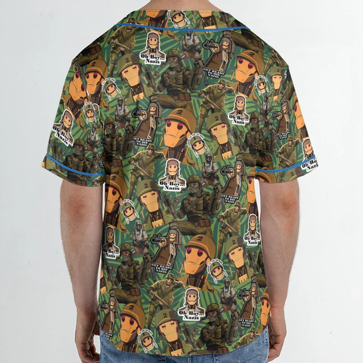 GI Robot Creature Commandos Unisex Baseball Jersey